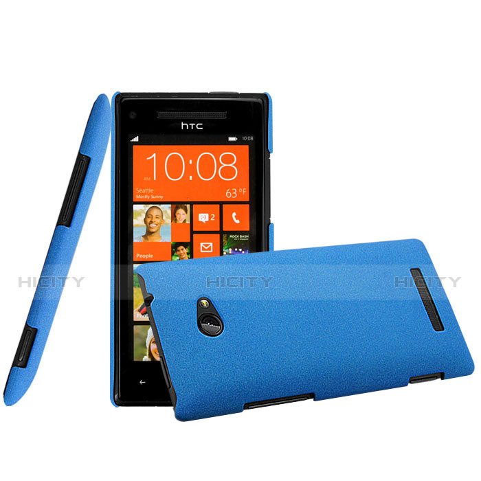 Custodia Plastica Rigida Opaca per HTC 8X Windows Phone Blu