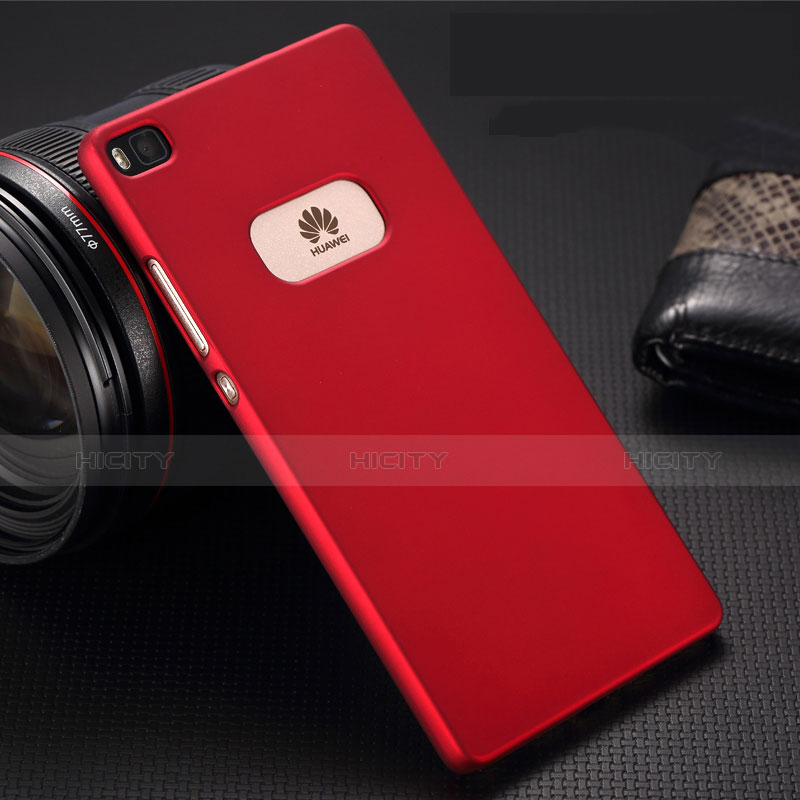 Custodia Plastica Rigida Opaca per Huawei P8 Rosso