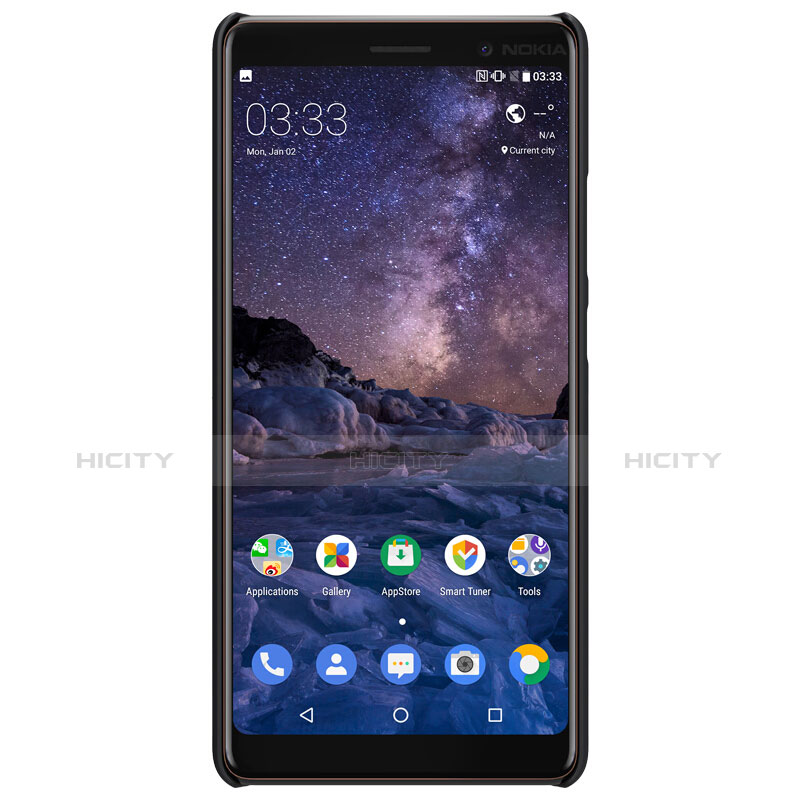 Custodia Plastica Rigida Opaca per Nokia 7 Plus Nero