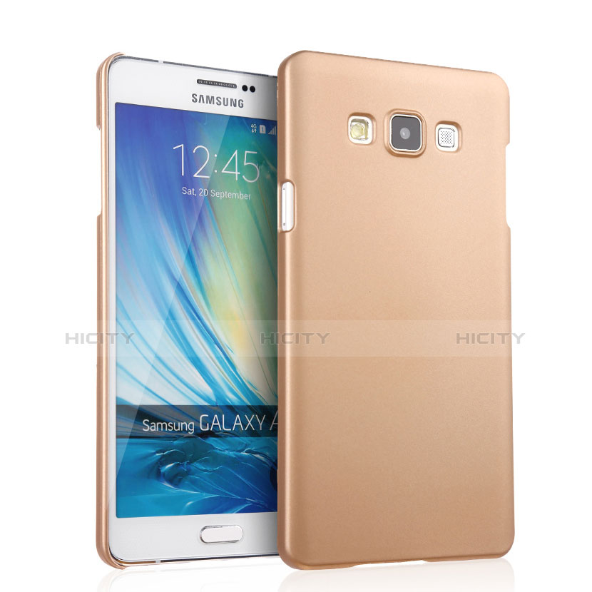 Custodia Plastica Rigida Opaca per Samsung Galaxy A7 Duos SM-A700F A700FD Oro