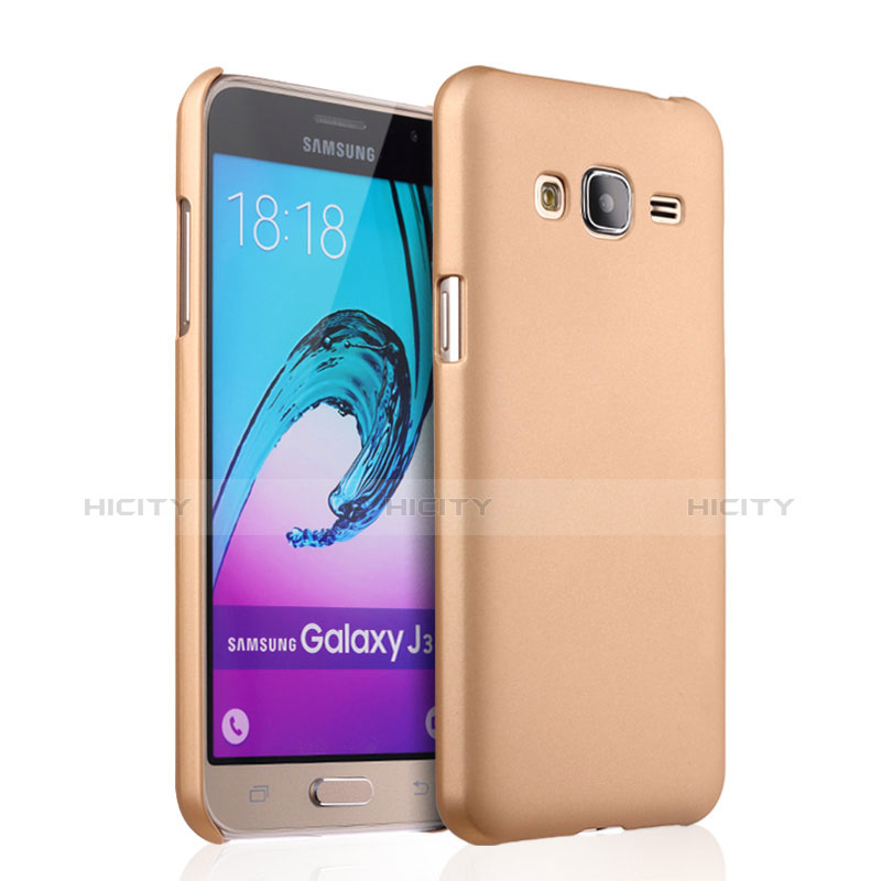 Custodia Plastica Rigida Opaca per Samsung Galaxy J3 Oro