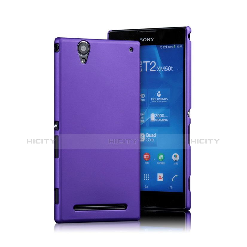 Custodia Plastica Rigida Opaca per Sony Xperia T2 Ultra Dual Viola