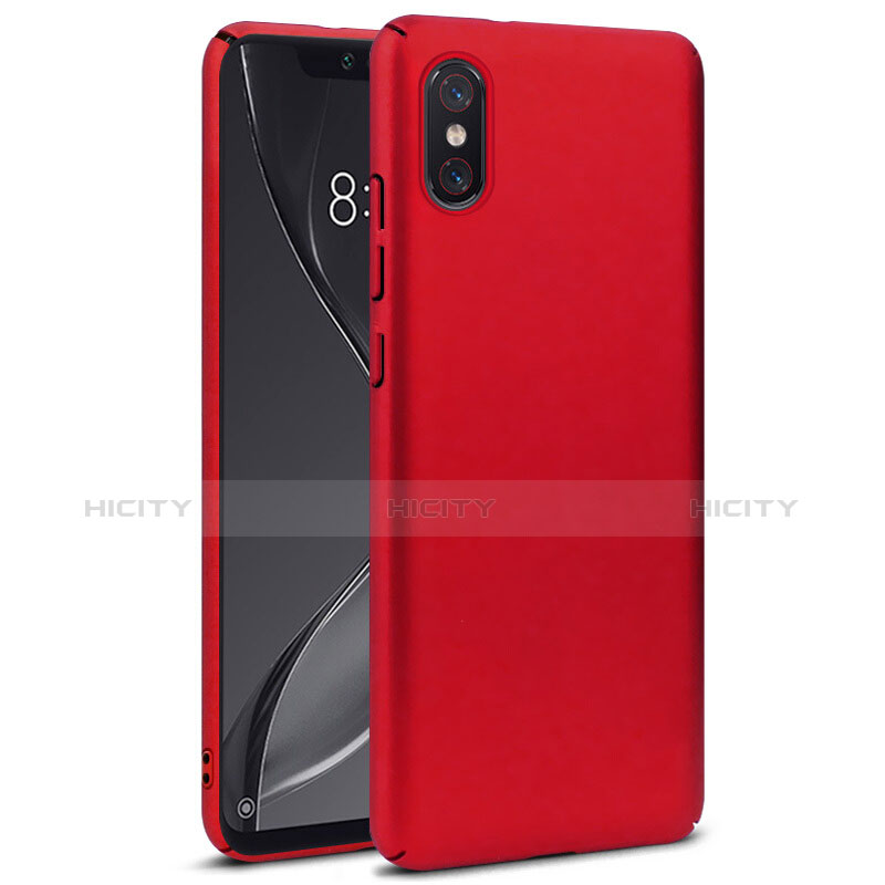 Custodia Plastica Rigida Opaca per Xiaomi Mi 8 Screen Fingerprint Edition Rosso