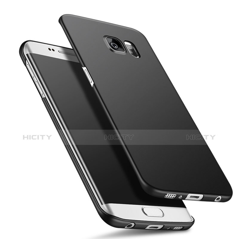 Custodia Plastica Rigida Opaca Q02 per Samsung Galaxy S6 Edge+ Plus SM-G928F Nero