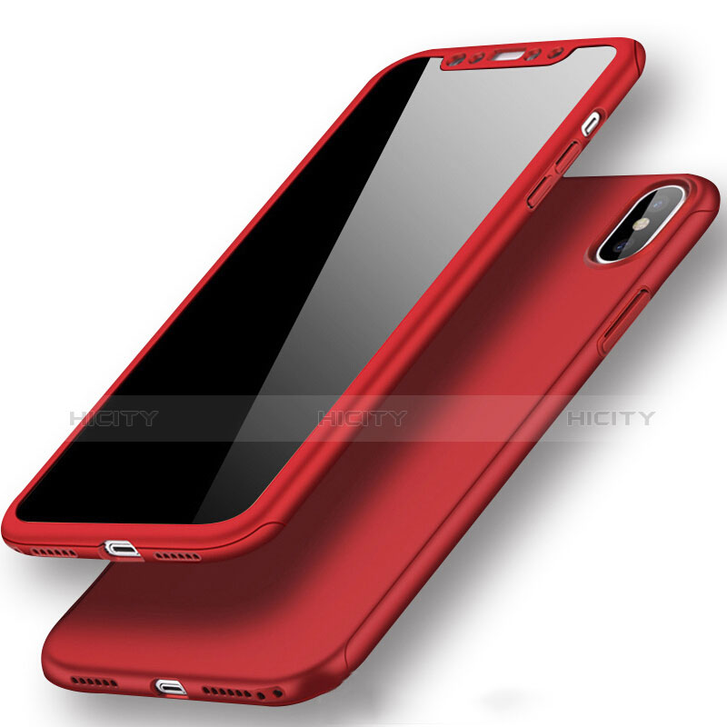 Custodia Plastica Rigida Opaca S02 per Apple iPhone X Rosso