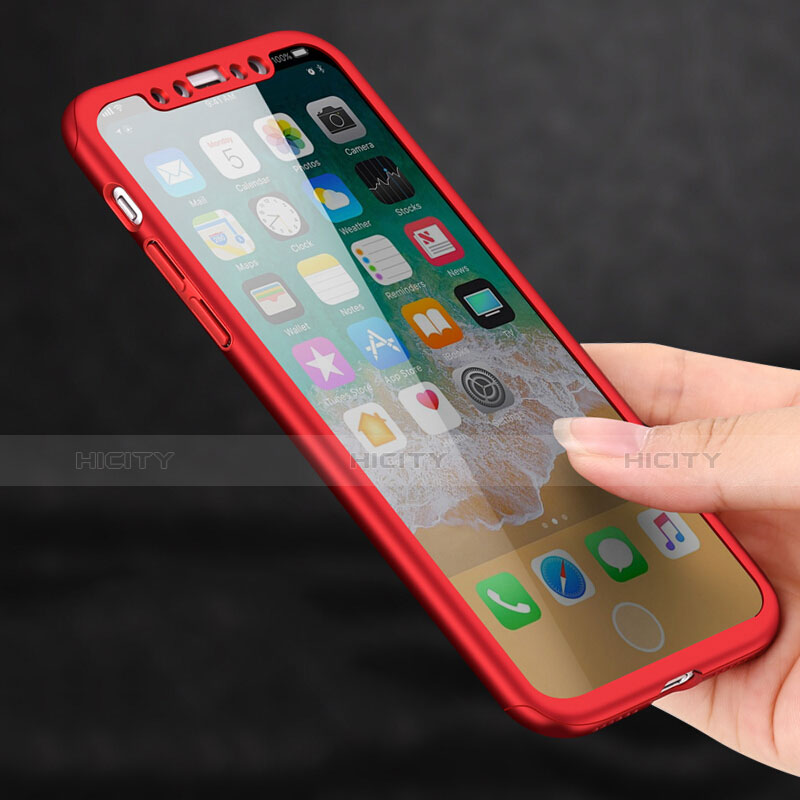 Custodia Plastica Rigida Opaca S02 per Apple iPhone X Rosso