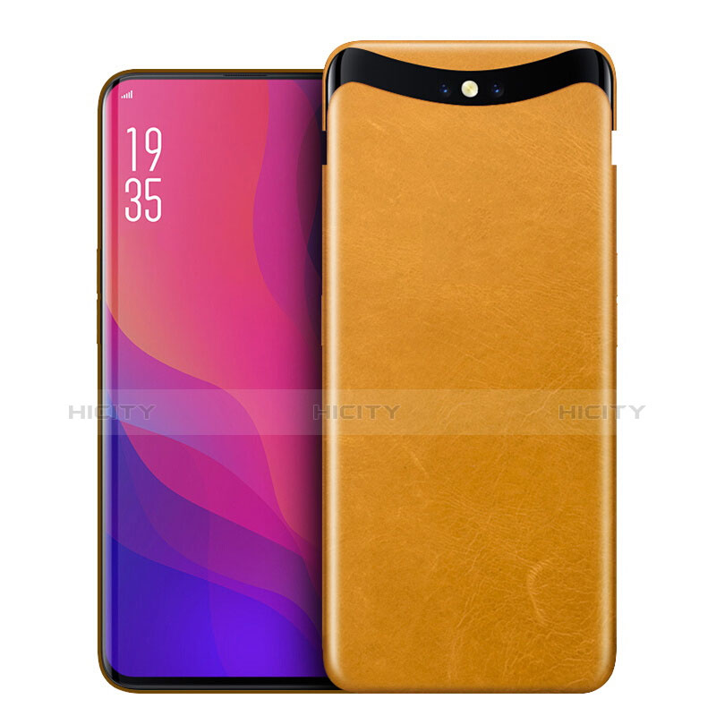 Custodia Plastica Rigida Opaca Spigato per Oppo Find X Super Flash Edition Giallo