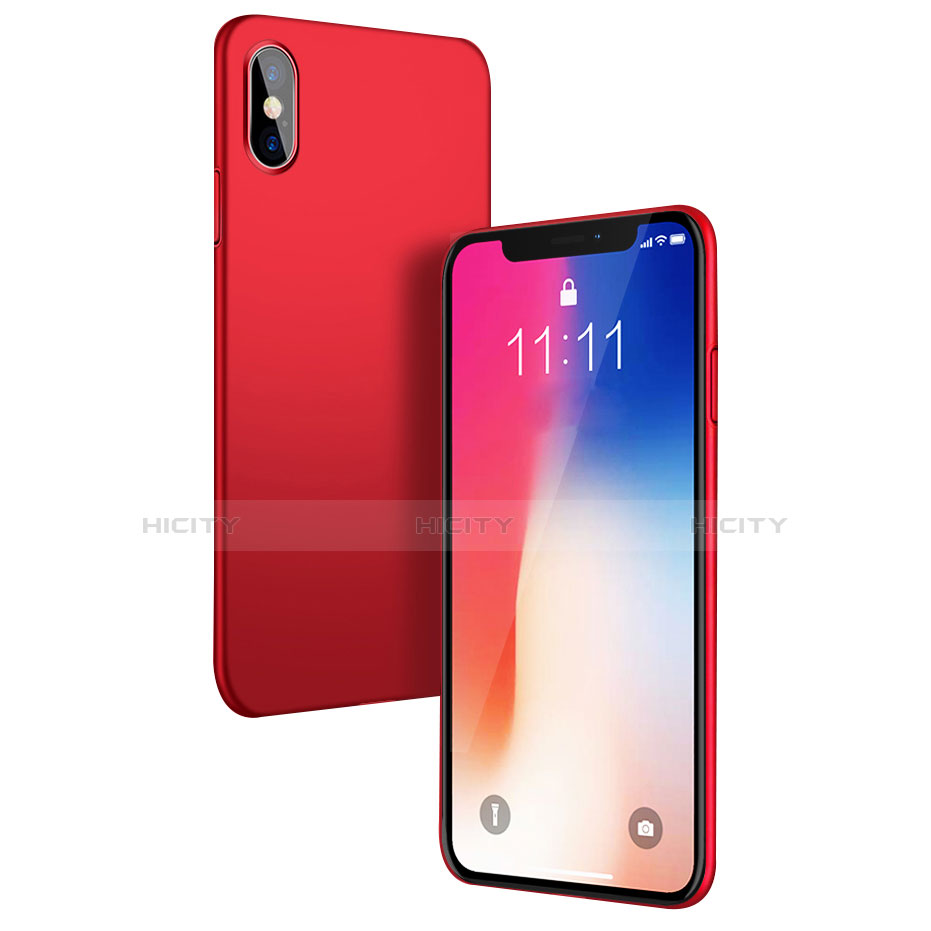 Custodia Plastica Rigida Opaca W01 per Apple iPhone X Rosso