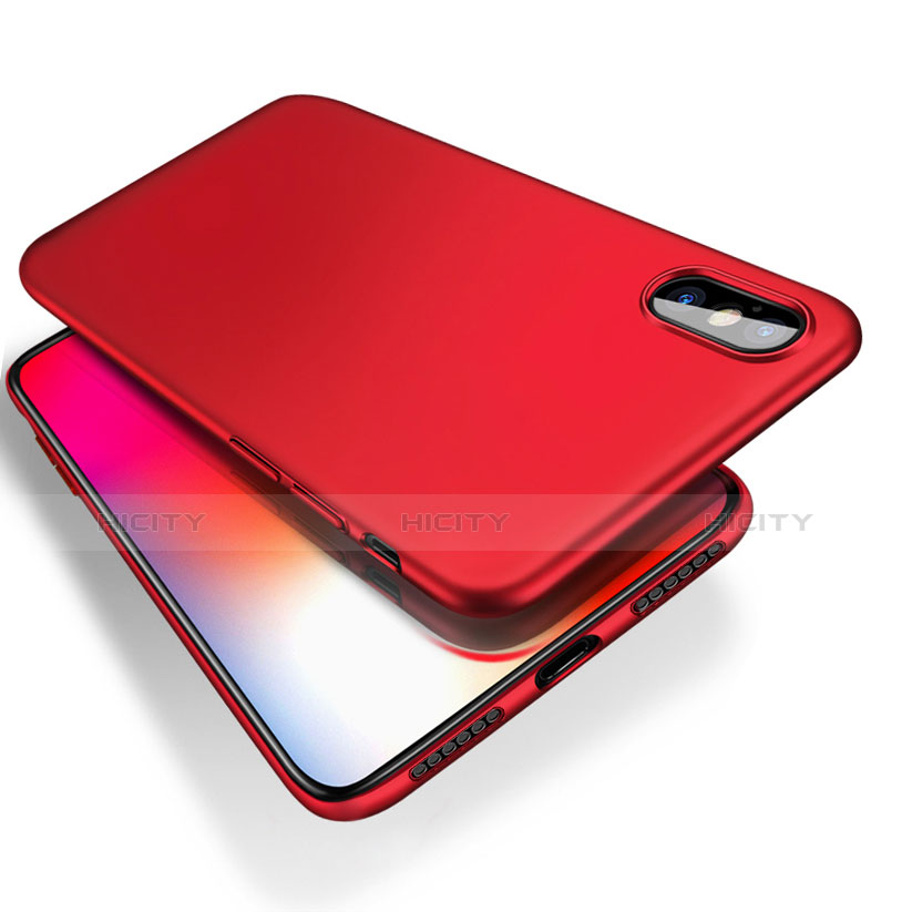 Custodia Plastica Rigida Opaca W01 per Apple iPhone X Rosso