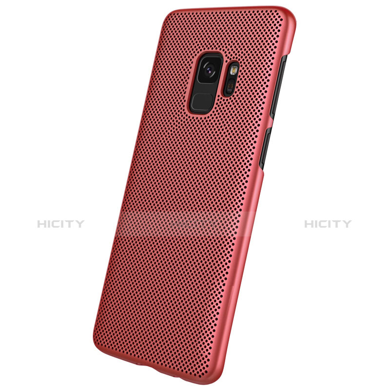 Custodia Plastica Rigida Perforato per Samsung Galaxy S9 Rosso