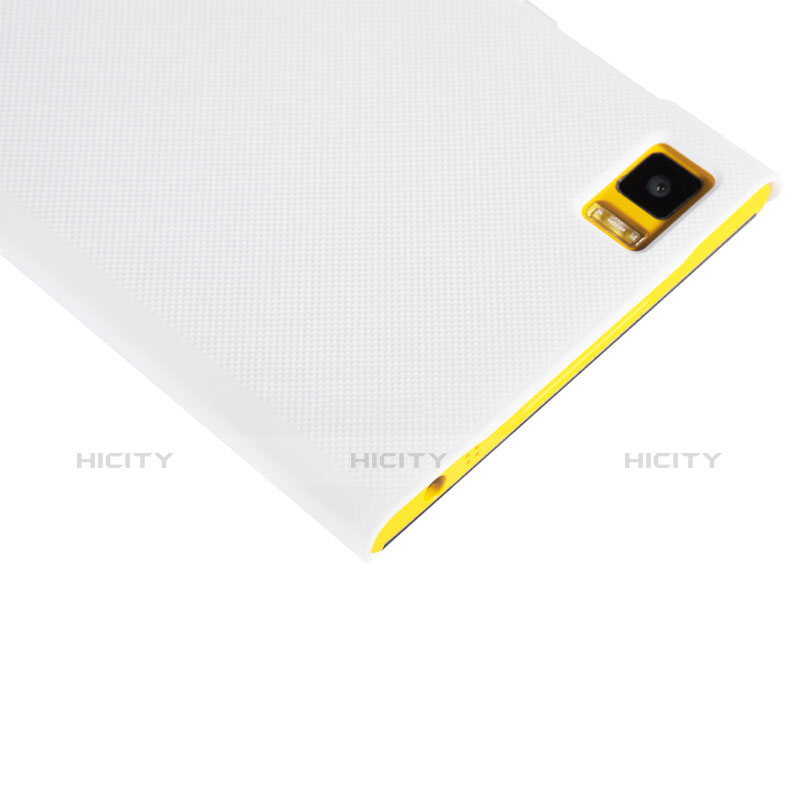 Custodia Plastica Rigida Perforato per Xiaomi Mi 3 Bianco