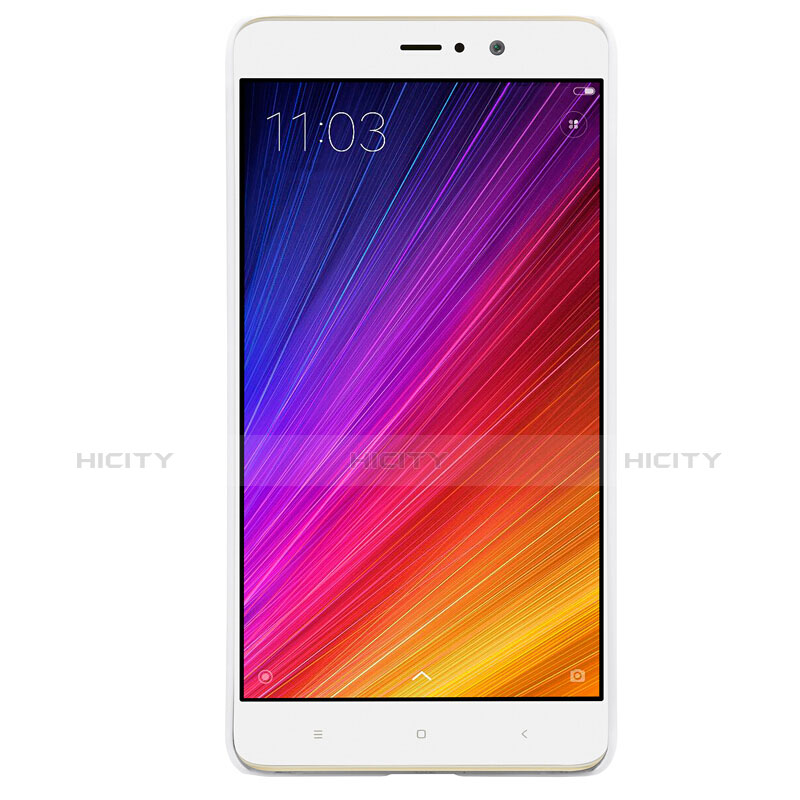 Custodia Plastica Rigida Perforato per Xiaomi Mi 5S Plus Bianco