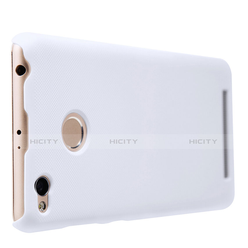 Custodia Plastica Rigida Perforato per Xiaomi Redmi 3 High Edition Bianco
