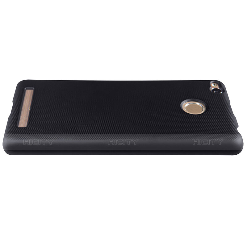 Custodia Plastica Rigida Perforato per Xiaomi Redmi 3 High Edition Nero