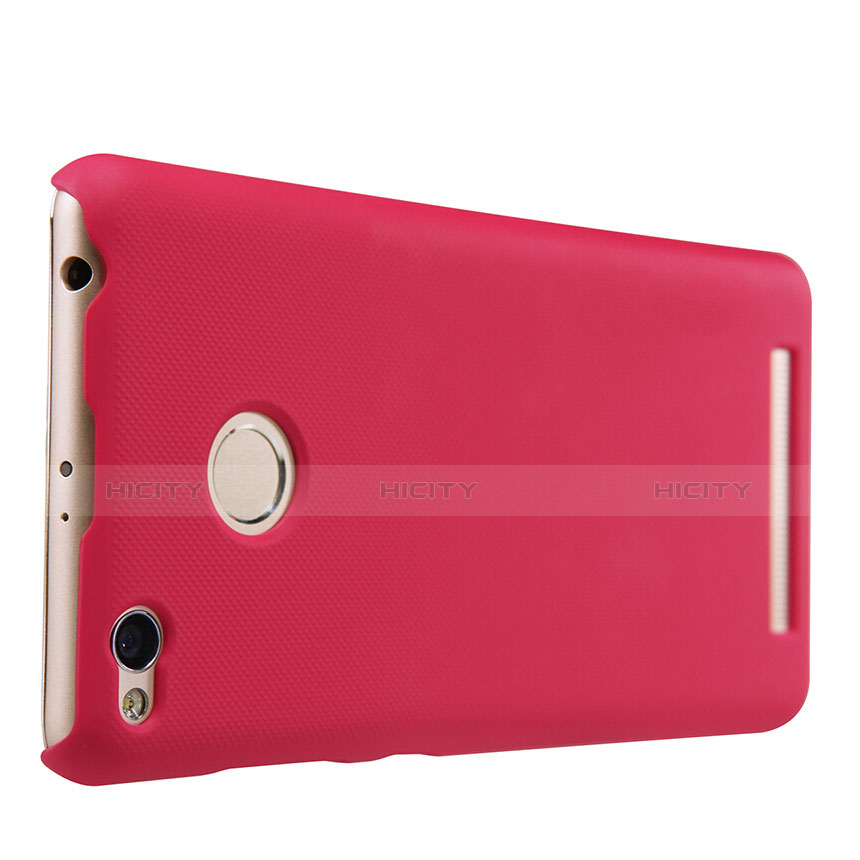 Custodia Plastica Rigida Perforato per Xiaomi Redmi 3 Pro Rosso