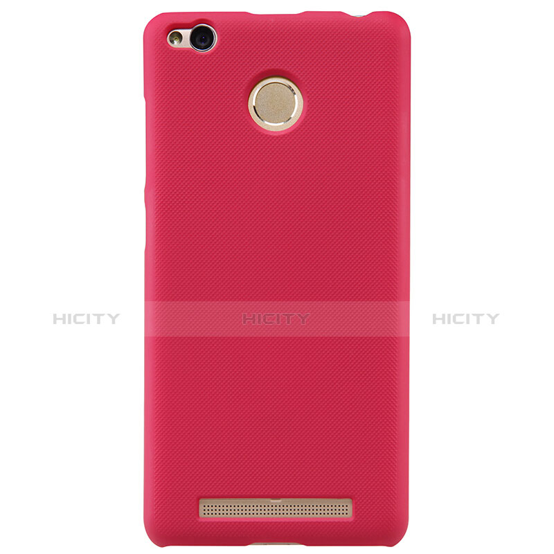 Custodia Plastica Rigida Perforato per Xiaomi Redmi 3X Rosso