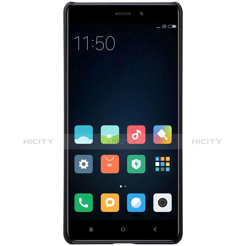 Custodia Plastica Rigida Perforato per Xiaomi Redmi 4 Standard Edition Nero