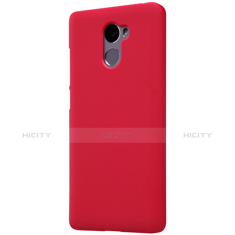 Custodia Plastica Rigida Perforato per Xiaomi Redmi 4 Standard Edition Rosso