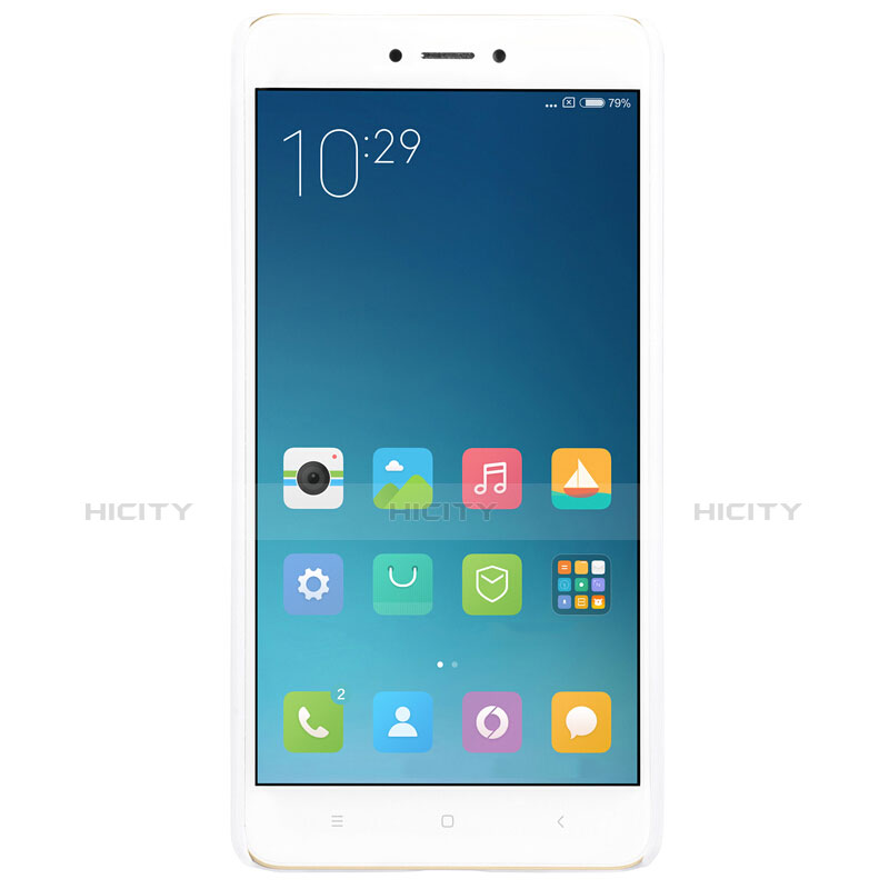 Custodia Plastica Rigida Perforato per Xiaomi Redmi Note 4 Standard Edition Bianco