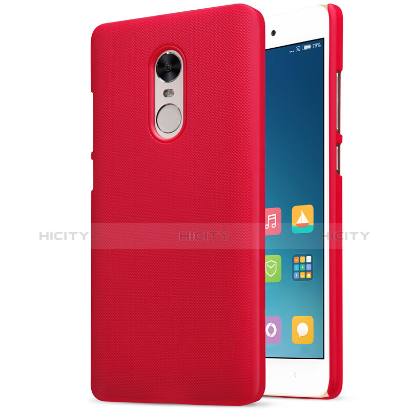 Custodia Plastica Rigida Perforato per Xiaomi Redmi Note 4 Standard Edition Rosso
