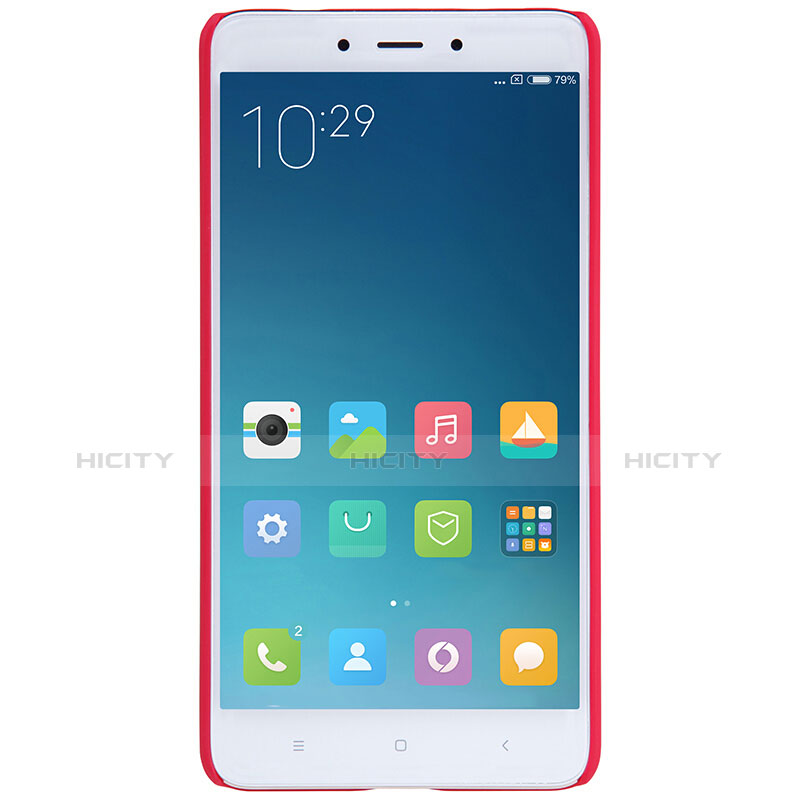 Custodia Plastica Rigida Perforato per Xiaomi Redmi Note 4X High Edition Rosso