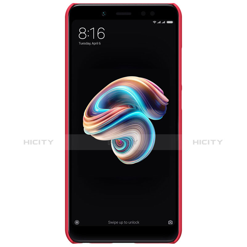 Custodia Plastica Rigida Perforato per Xiaomi Redmi Note 5 Pro Rosso