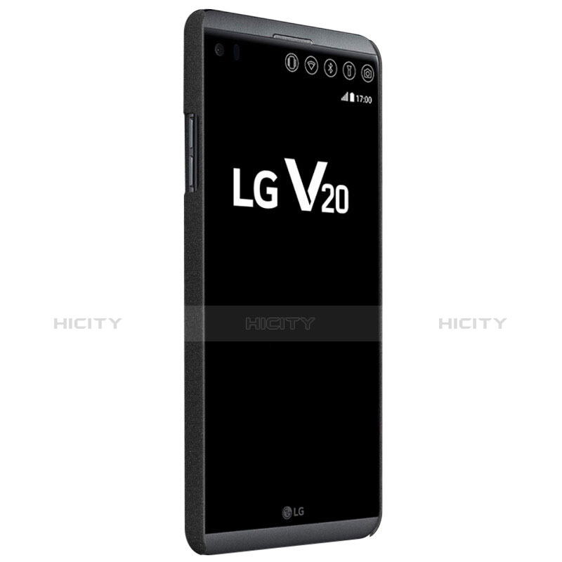 Custodia Plastica Rigida Sabbie Mobili con Anello Supporto per LG V20 Nero