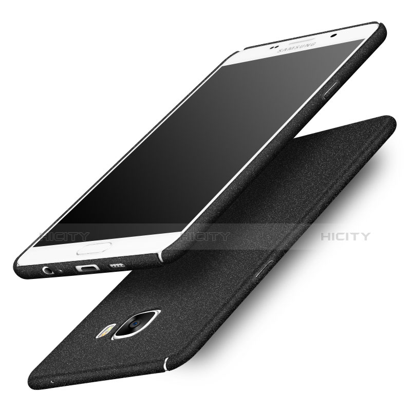 Custodia Plastica Rigida Sabbie Mobili per Samsung Galaxy C7 SM-C7000 Nero