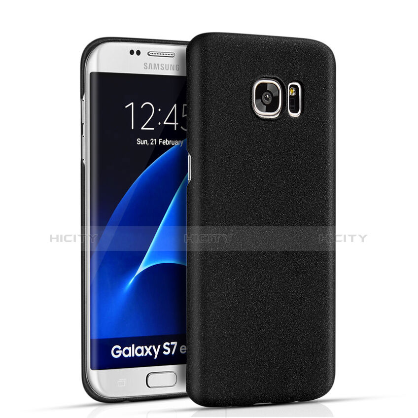 Custodia Plastica Rigida Sabbie Mobili per Samsung Galaxy S7 Edge G935F Nero
