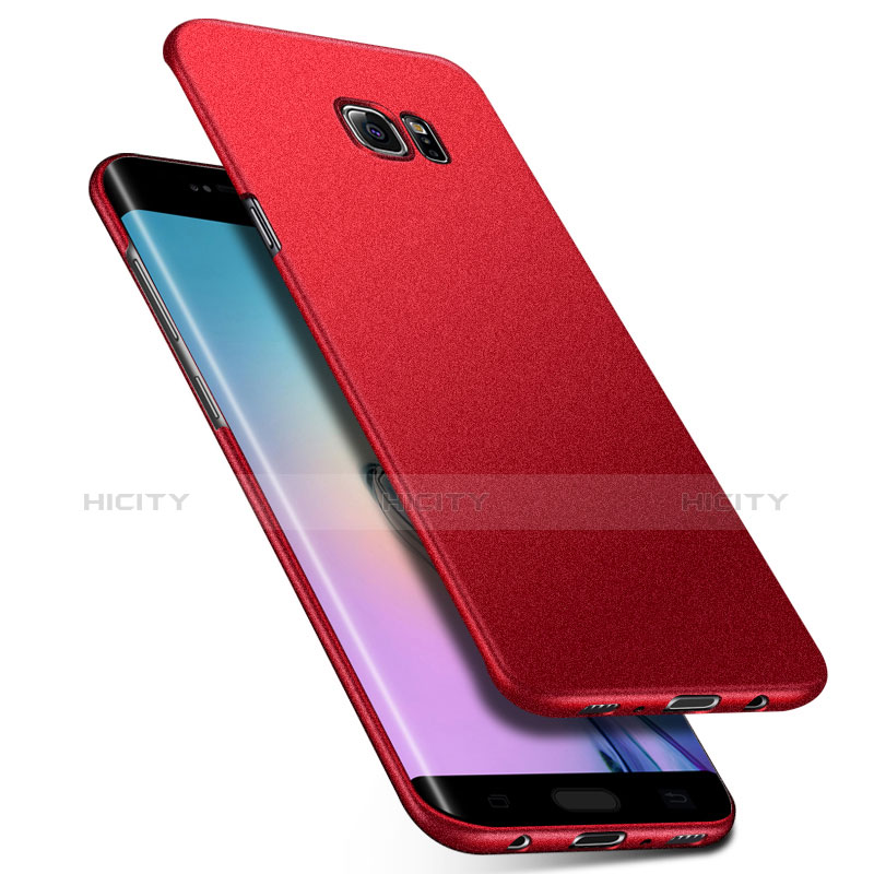 Custodia Plastica Rigida Sabbie Mobili Q01 per Samsung Galaxy S6 Edge SM-G925 Rosso