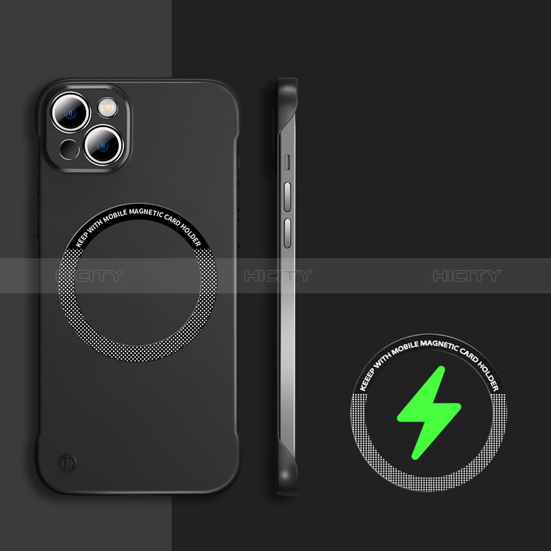 Custodia Plastica Rigida Senza Cornice Cover Opaca con Mag-Safe Magnetic per Apple iPhone 14 Nero