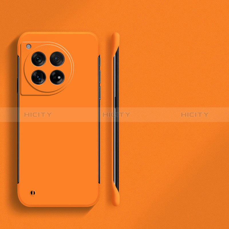 Custodia Plastica Rigida Senza Cornice Cover Opaca per OnePlus 12R 5G Arancione