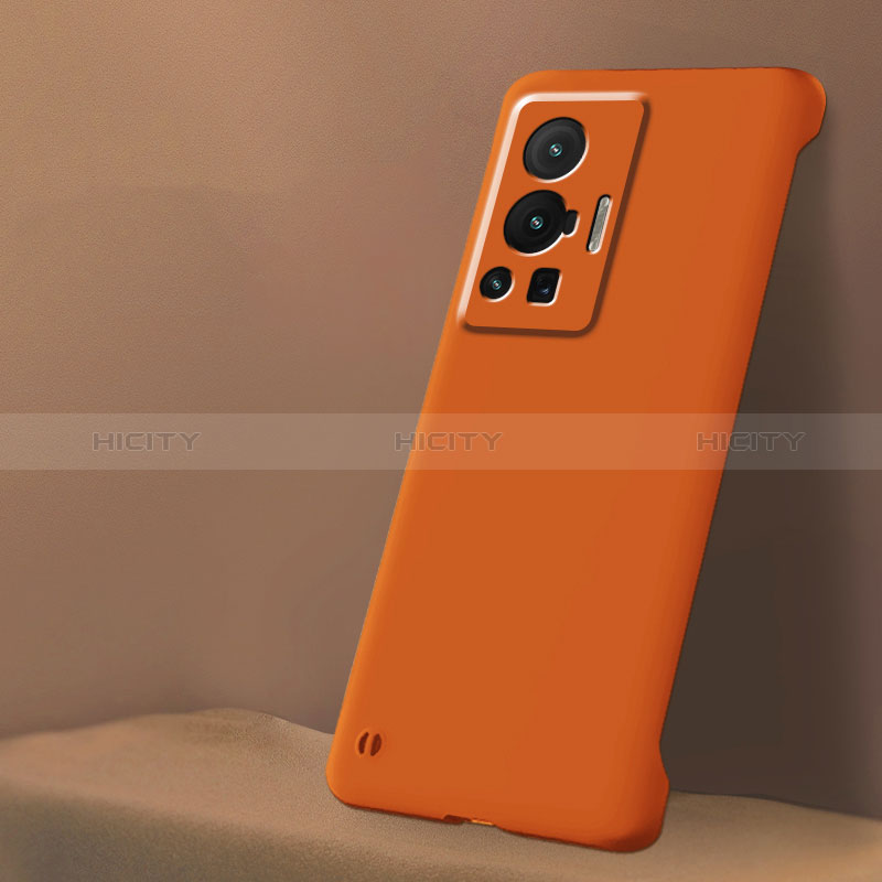 Custodia Plastica Rigida Senza Cornice Cover Opaca per Vivo X70 Pro 5G Arancione