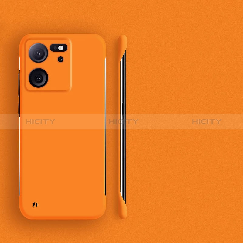 Custodia Plastica Rigida Senza Cornice Cover Opaca per Xiaomi Mi 13T 5G Arancione