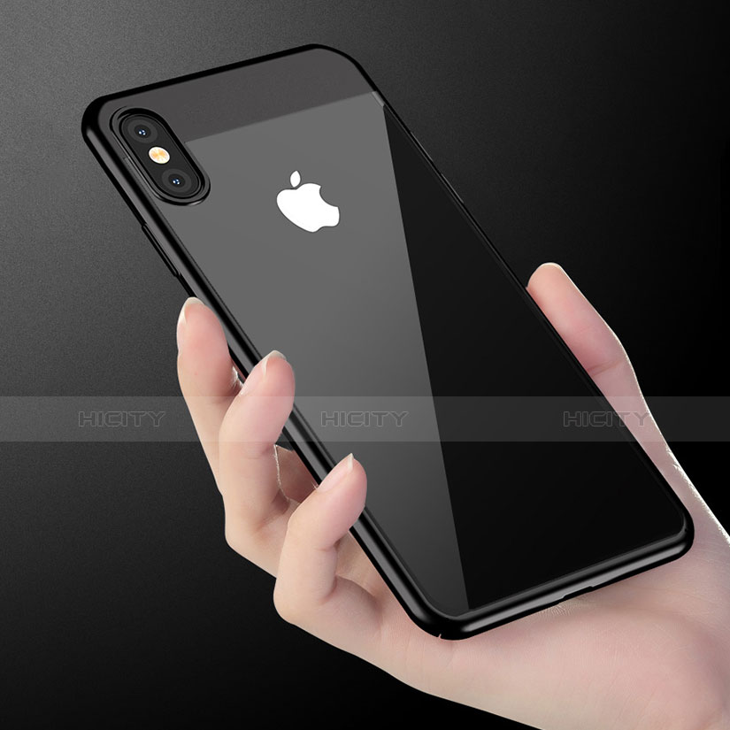 Custodia Plastica Rigida Specchio M01 per Apple iPhone X Nero