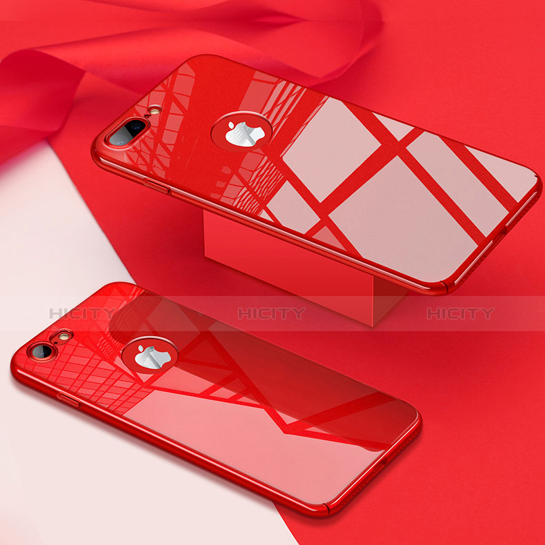 Custodia Plastica Rigida Specchio per Apple iPhone 7 Plus Rosso