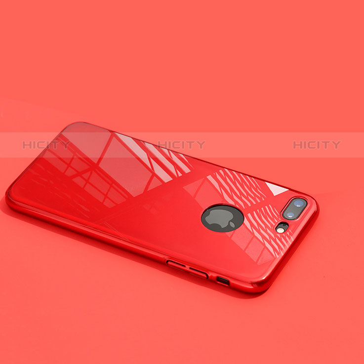 Custodia Plastica Rigida Specchio per Apple iPhone 8 Plus Rosso