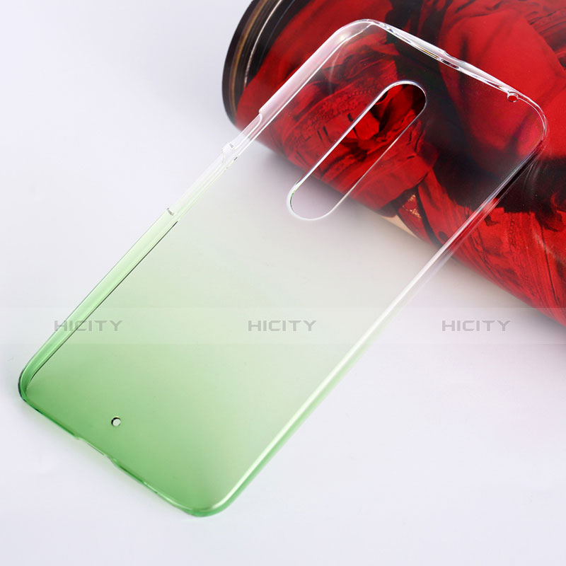Custodia Plastica Trasparente Rigida Sfumato per Motorola Moto X Style Verde