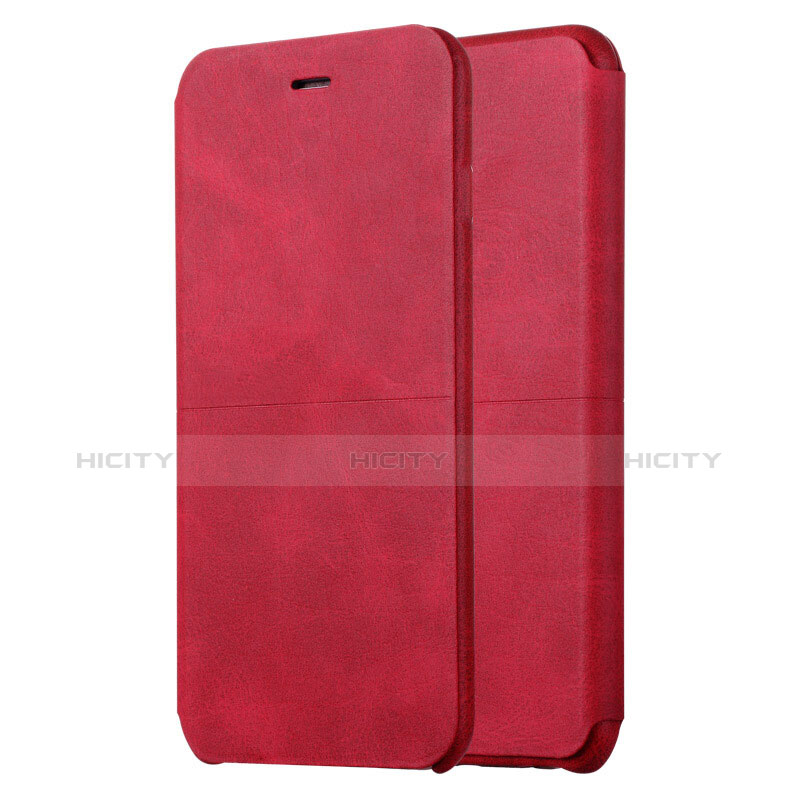 Custodia Portafoglio In Pelle con Stand L01 per Apple iPhone 6S Plus Rosso