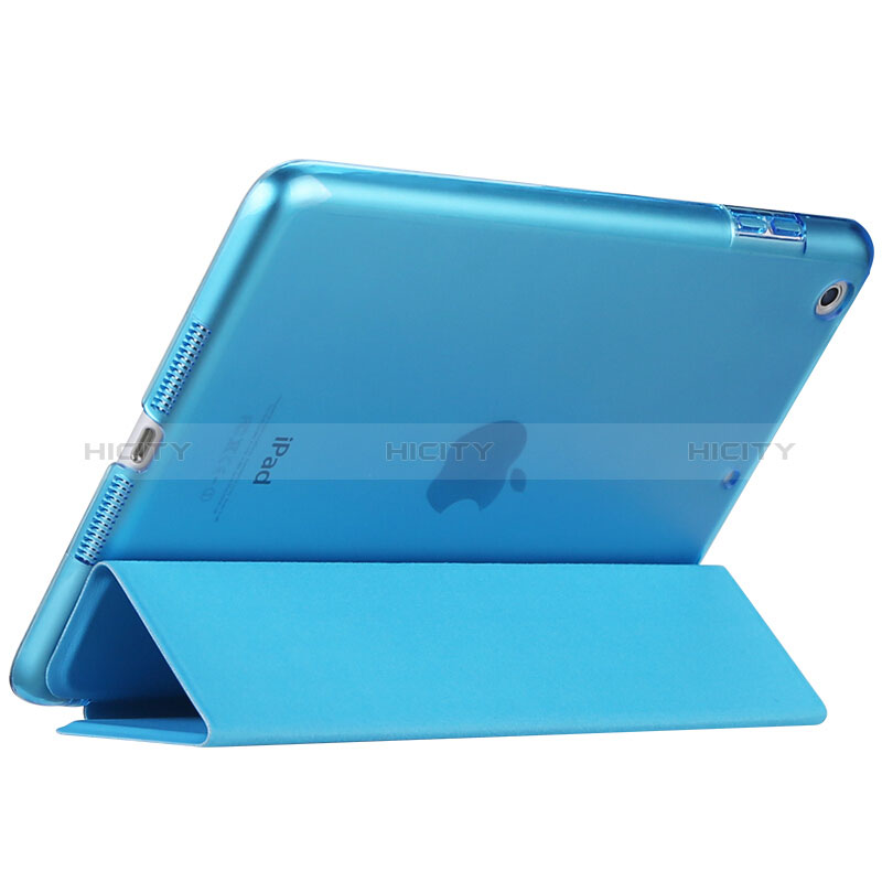 Custodia Portafoglio In Pelle con Stand L01 per Apple New iPad 9.7 (2018) Cielo Blu