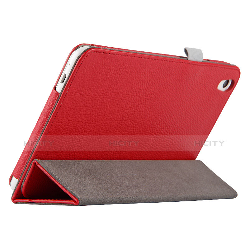 Custodia Portafoglio In Pelle con Stand L01 per Huawei Honor Pad 2 Rosso