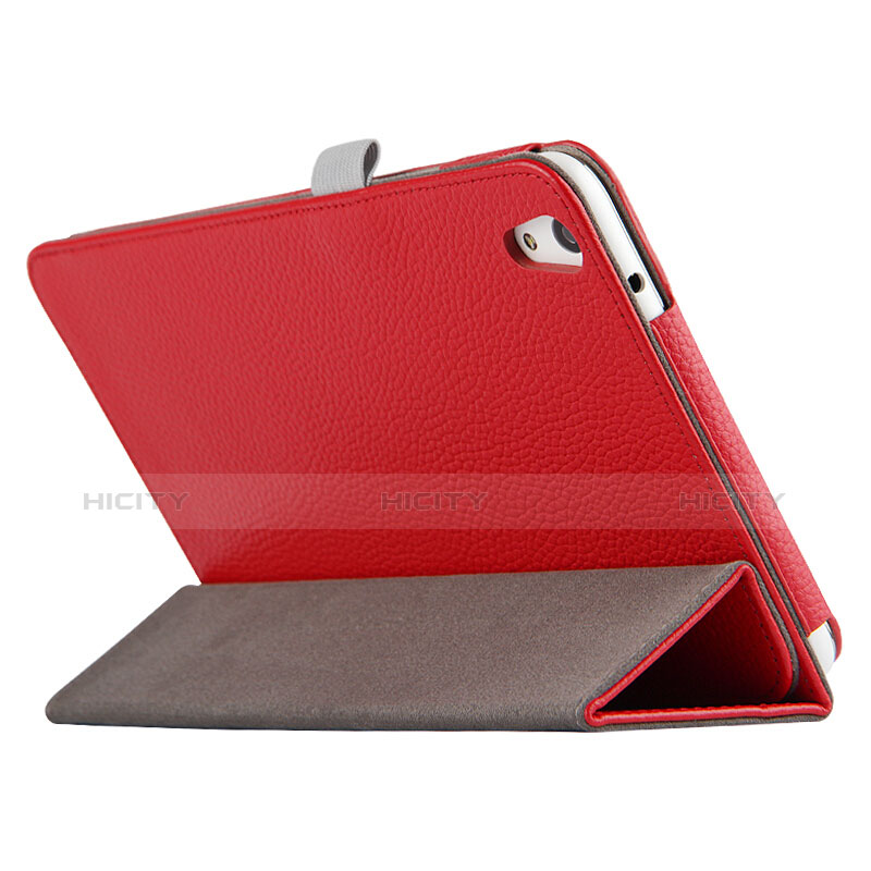 Custodia Portafoglio In Pelle con Stand L01 per Huawei Honor Pad 2 Rosso