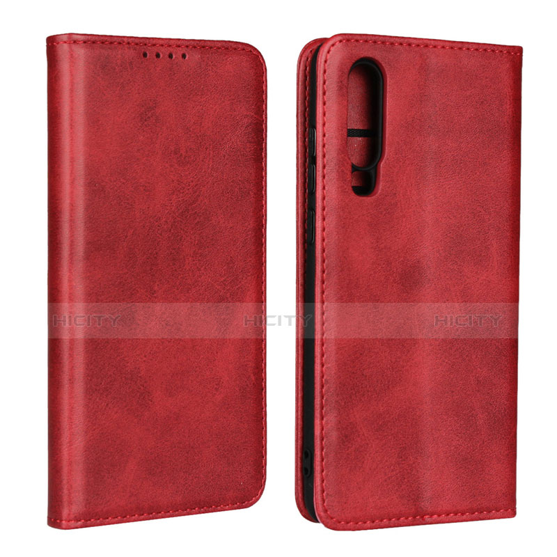 Custodia Portafoglio In Pelle con Stand L01 per Huawei P30 Rosso