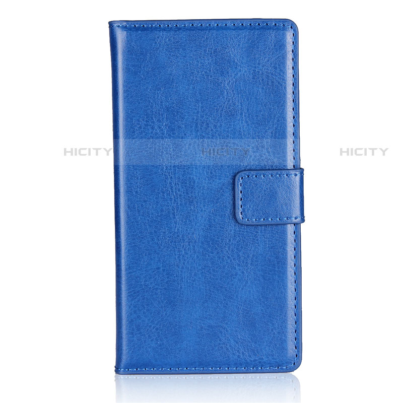 Custodia Portafoglio In Pelle con Stand L01 per Sony Xperia XZ1 Compact Blu
