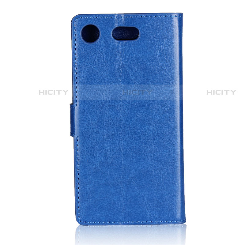 Custodia Portafoglio In Pelle con Stand L01 per Sony Xperia XZ1 Compact Blu