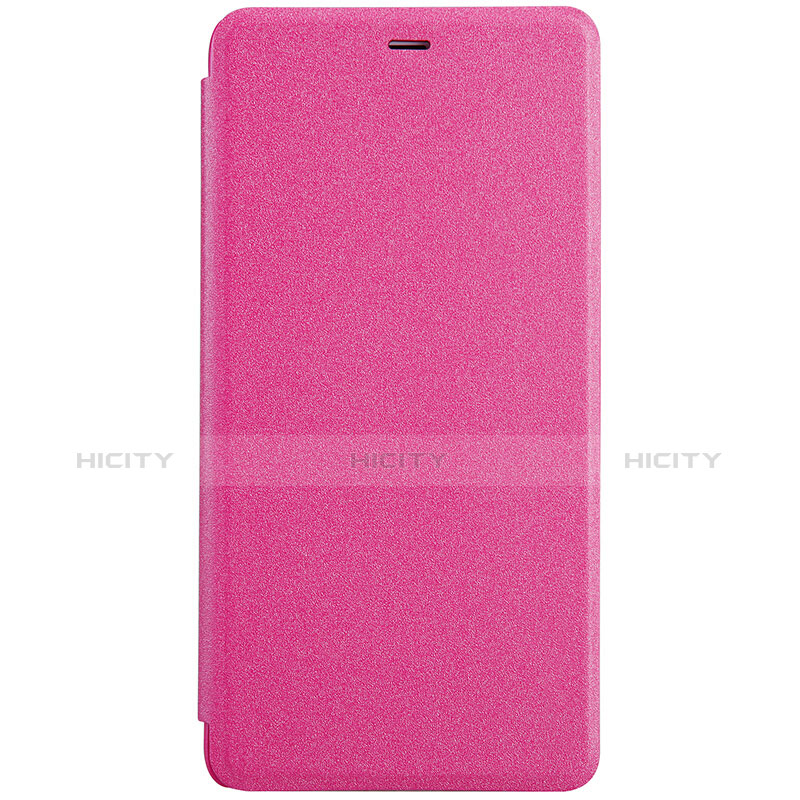 Custodia Portafoglio In Pelle con Stand L01 per Xiaomi Mi 5S Plus Rosa Caldo