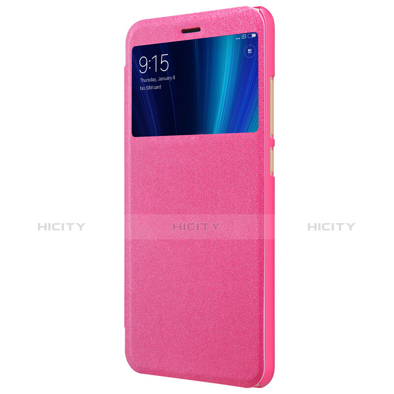 Custodia Portafoglio In Pelle con Stand L01 per Xiaomi Mi A2 Rosa Caldo