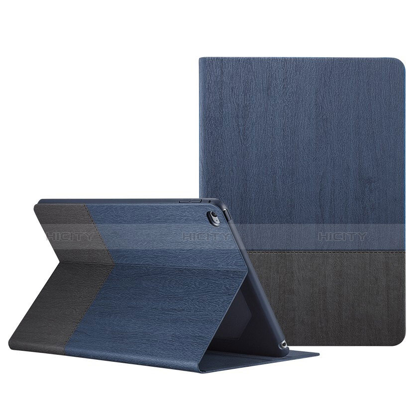 Custodia Portafoglio In Pelle con Stand L02 per Apple iPad Mini 4 Blu