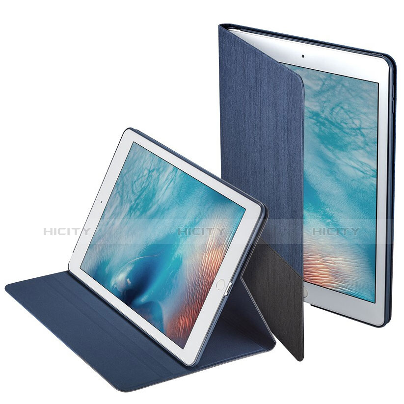 Custodia Portafoglio In Pelle con Stand L02 per Apple iPad Pro 9.7 Blu