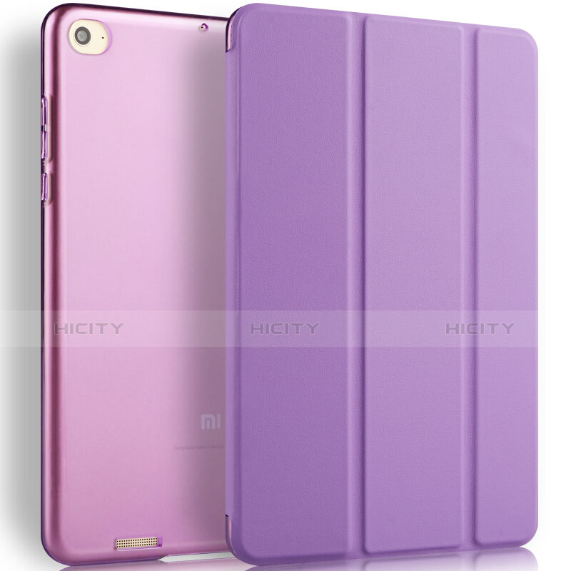 Custodia Portafoglio In Pelle con Stand L02 per Xiaomi Mi Pad 2 Viola